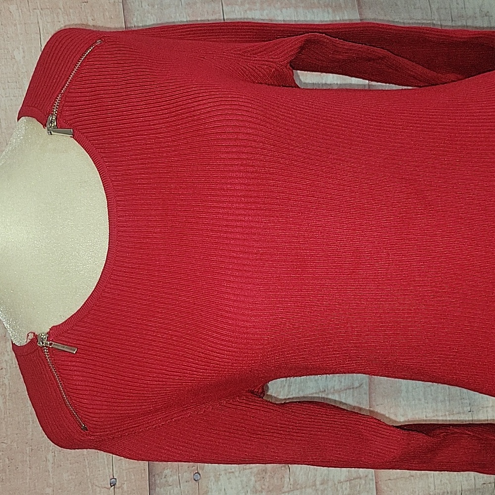 Philosophy Red Ribbed Sweater - Picture 2 of 6